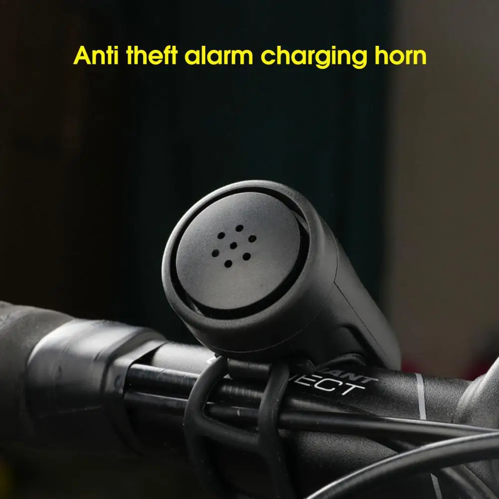 120db Bike Ring Bell USB Anti-Theft Electronic Loud Horn Warning Safety Horn MTB Handlebar Alarm Ring Bell Bicycle Accessories