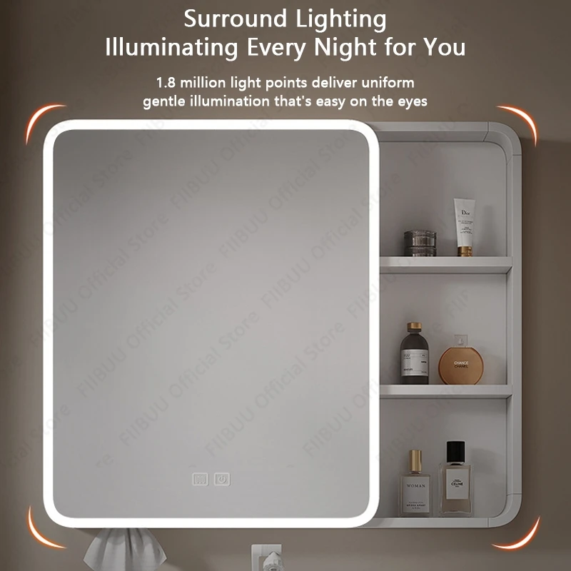 Combinação de vaidade flutuante moderna do banheiro com uma peça cerâmica pia bacia espelho armário torneira design para grande armazenamento