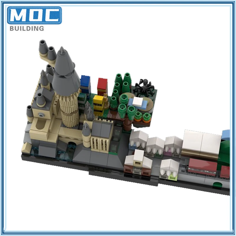 سلسلة الأفلام أفق العمارة Moc اللبنات عرض الشارع لتقوم بها بنفسك تجميع التكنولوجيا الطوب مجموعات اللعب هدايا عيد الميلاد