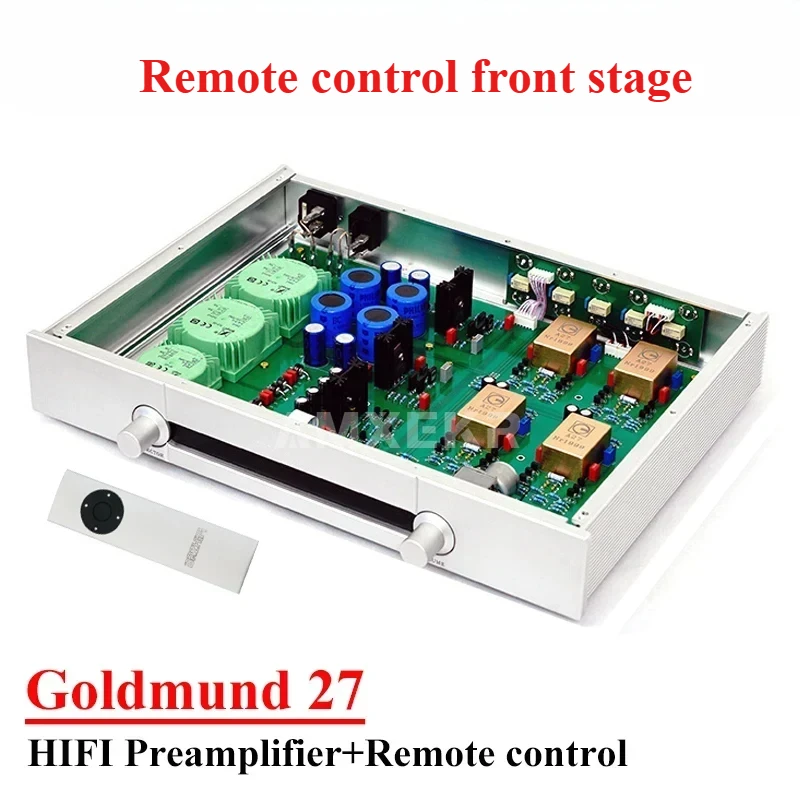 AMXEKR Refer To Goldmund 27 HIFI Preamplifier with Remote Control High Reduction 4 Groups of Input Interface Audio Amplifier