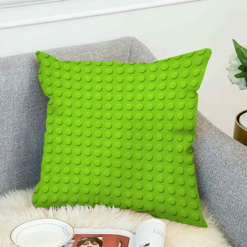 Pillowcase 45*45 Building Blocks Decorative Pillows Cushion Cover 50x50 Pillow Cases for Bed Fall Decoration Lounge Chairs 40*40