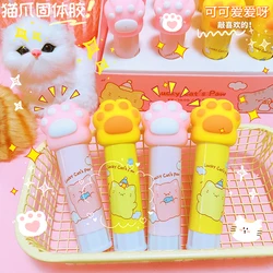 Kawaii Cartoon Cat Claw Shape Solid Glue Super Strong Adhesives Glue Stick Student DIY School Office Craft Stationery Supplies