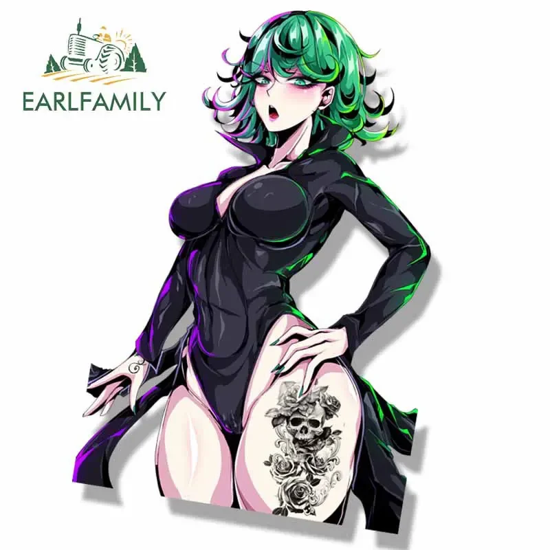 EARLFAMILY-tatuaje de gyuu Tatsumaki Fanart, JDM pegatina de coche, Anime, hombre calvo, boceto, calcomanía de Waifu, NSFW, Peek Girl, pegatinas de