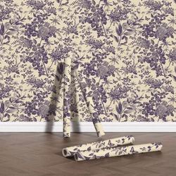 Papel tapiz autoadhesivo de flores para muebles, impermeable, pelar y pegar, duradero, resistente a los arañazos, rojo, Floral, decoración del hogar