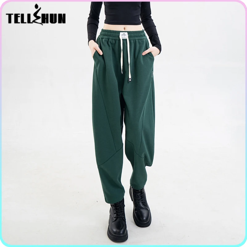 Solid Cotton Harem Black Wide Pants Women's Trousers 2024 Spring Y2k Fashion Ladies Sport Pants Classice Casual Sweatpant traff