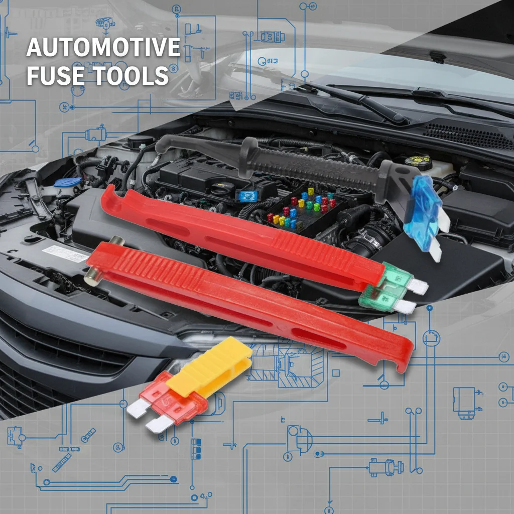 4Pcs/Set Mini Car Fuse Puller Tool Set Automotive Blade Fuse Removal Pliers Easy Install Extract Replacement Kit for Vehicles