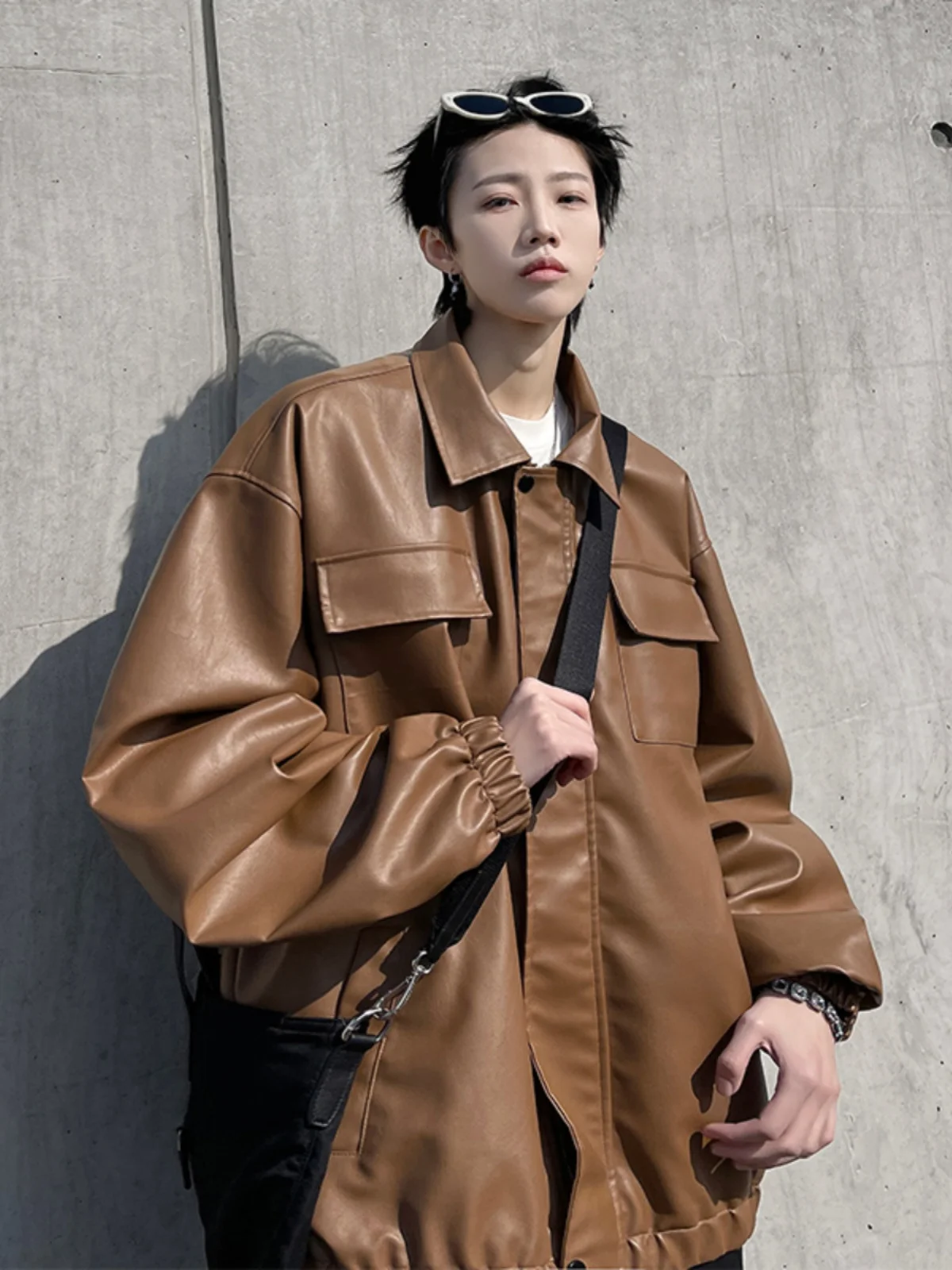 

Мотоциклетная кожаная куртка Marauders для мужчин, весна-осень 2024, новый трендовый дизайн, стильная куртка Haome на молнии