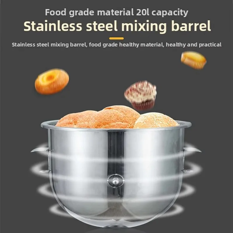 33L Commercial Multifunctional Mixer, All-Copper Motor, 304 Stainless Steel Bowl, 3 Speeds