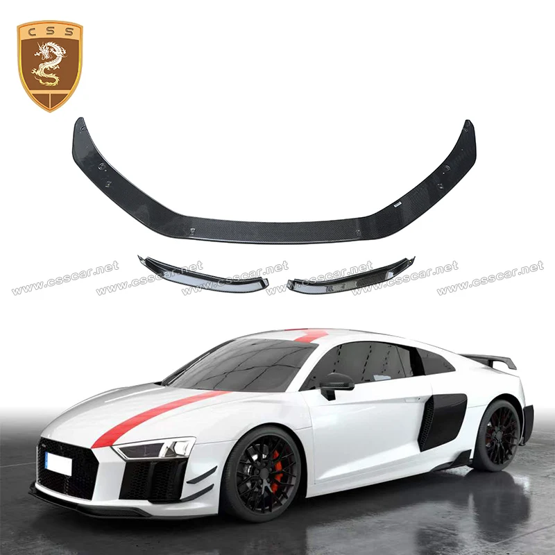 

Car Front Bumper Splitter Lip Body Kit Spoiler Diffuser Deflector For Audi R8 P Style 2016 - 2021 Bumper Canards Protector Kits