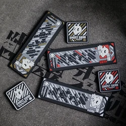 Ghost Gear PVC Patch Metal Tactical Badge for Clothing Bag Decoration Mini 1 inch