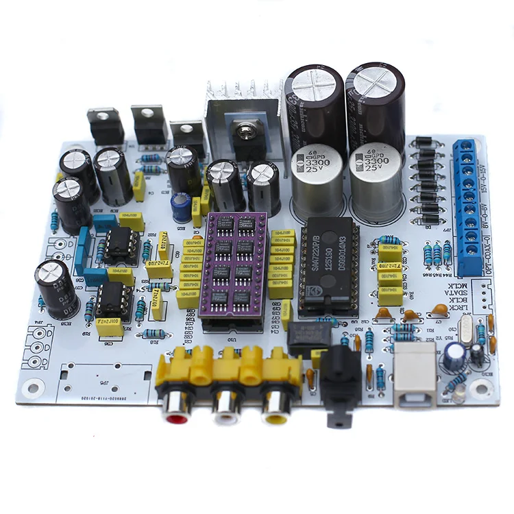 Latest  CS8416+SAA7220+TDA1541 DAC Decoder Board Coaxial Fibre Optic USB Input Without IC And SAA7220P