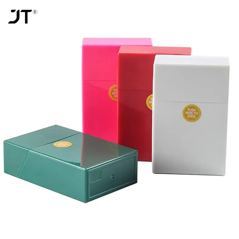 Eco-friendly Automatic Button Cigarette Cover Holder Container Cigarette Box Case Plastic  Cigarette Box Batch