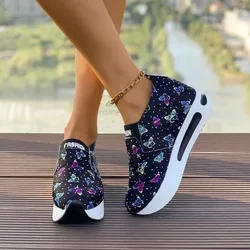 Women Sneakers for Summer Platform Women Slip on Sock Flats Shoes Casual Zapatillas Mujer Breather Sports Shoes Female Loafers