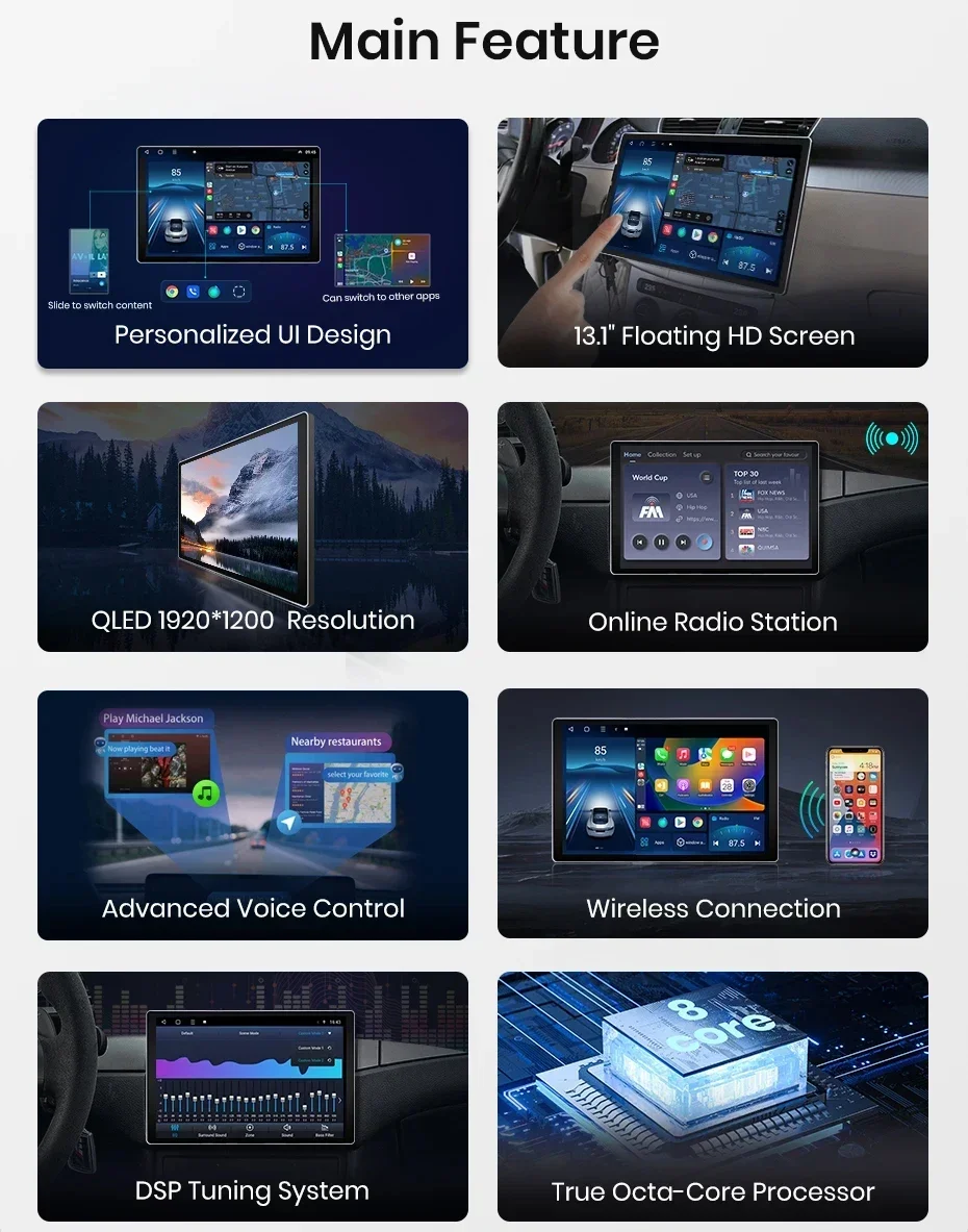 2K QLED Bildschirm Auto Radio Für Renault Clio 4 ZOE 2012-2019 Drahtlose CarPlay Android Auto Multimedia autoradi – Detail 7