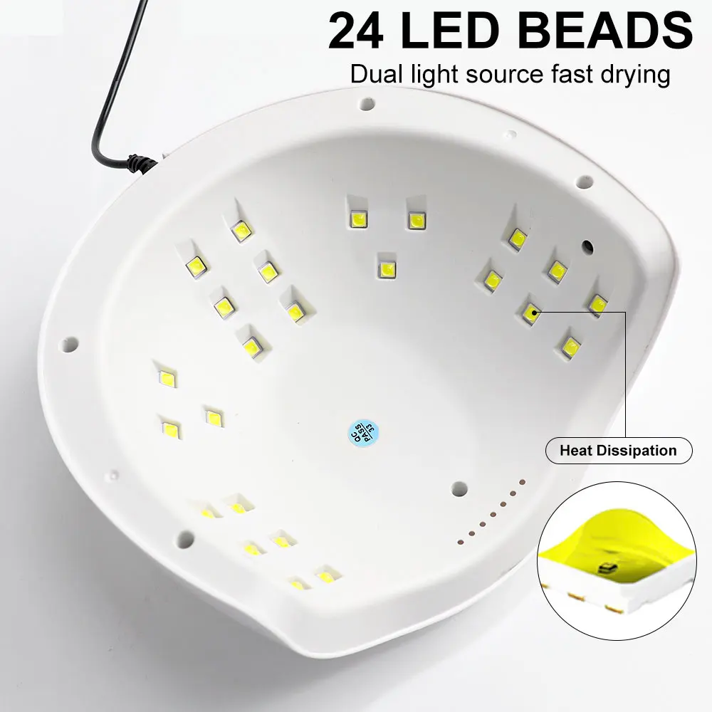 Lampada UV professionale a LED per unghie Macchina per asciugare il gel per unghie Uso domestico Luce UV Gel secco Vernice USB Strumenti per asciugatrice per manicure