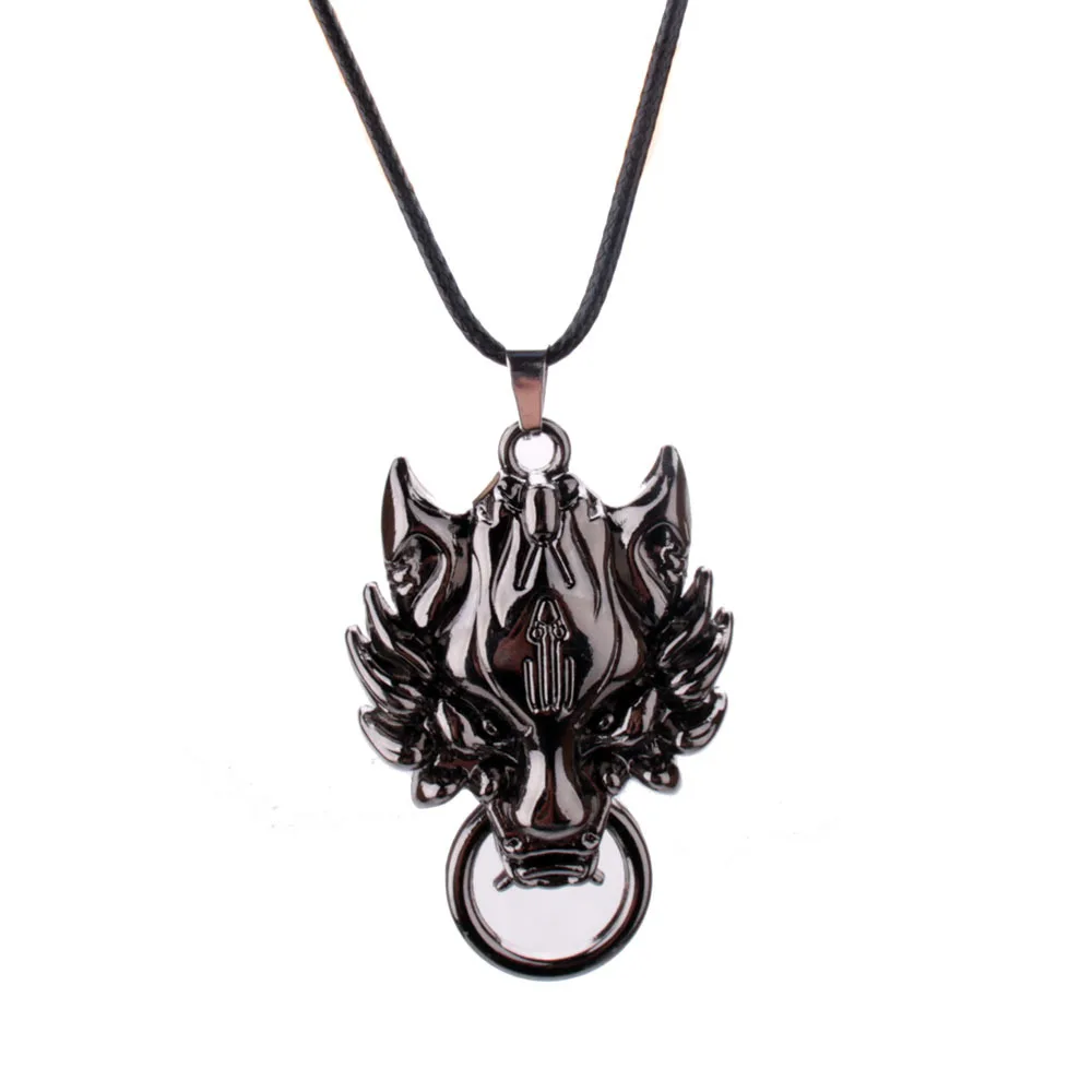 Final This Fantasy Series Necklace Role Playing Game Peripheral Exquisite Wolf Head Eagle Pendant Necklace Party Jewelry Gifts