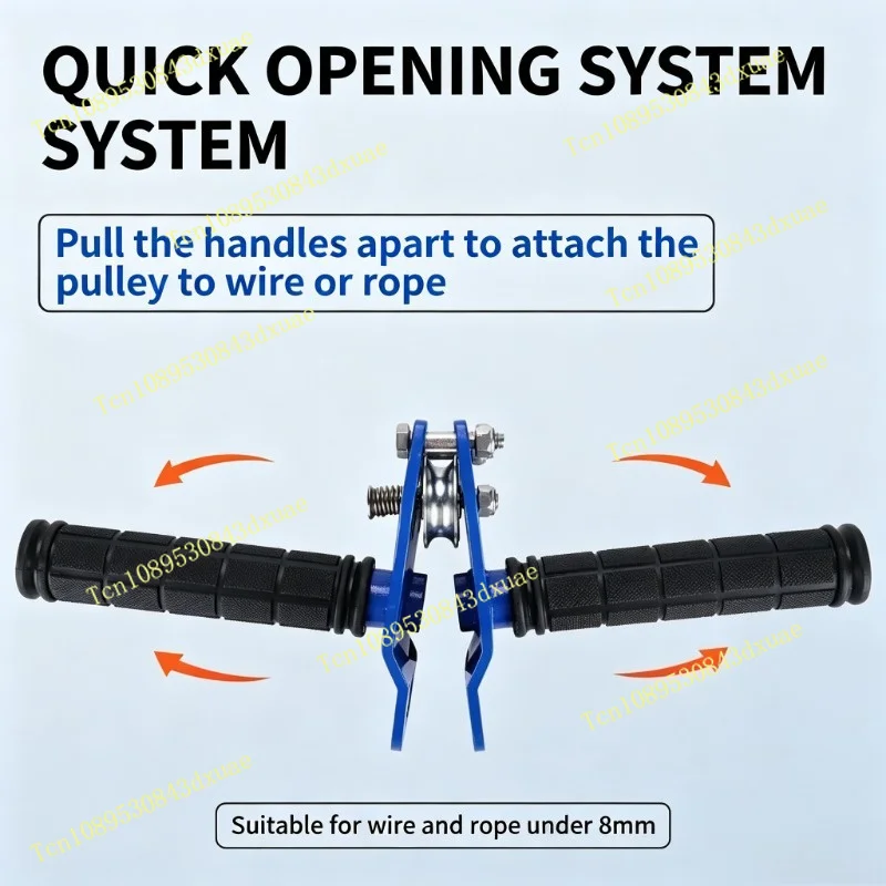 Outdoor Child Adult Zip Line Handle Pulley Rope Cableways Pulley Backyards Zip Line Pulley