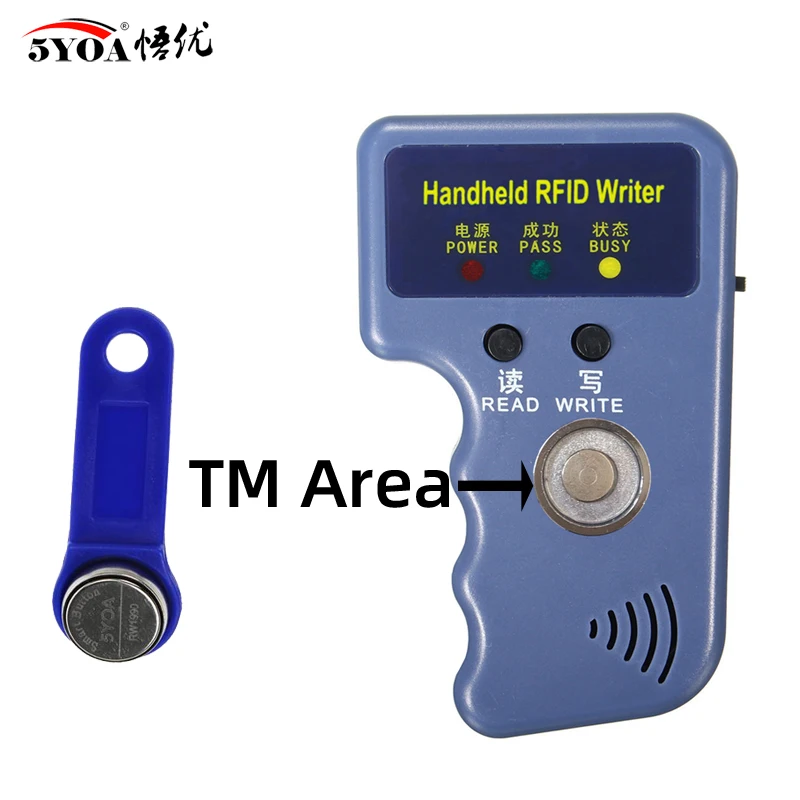 Top RW1990 TM1990 TM RFID Copier Duplicator Reader TM1990B ibutton DS-1990A I-Button handheld 125KHz EM4305 T5577 EM4100 TM