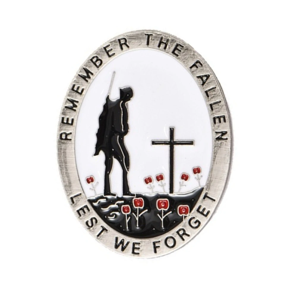 Poppy Flower Lapel Pin Memorial Pin Fashionable Drop Enamel Pins Badges Decoration Crafts Gifts