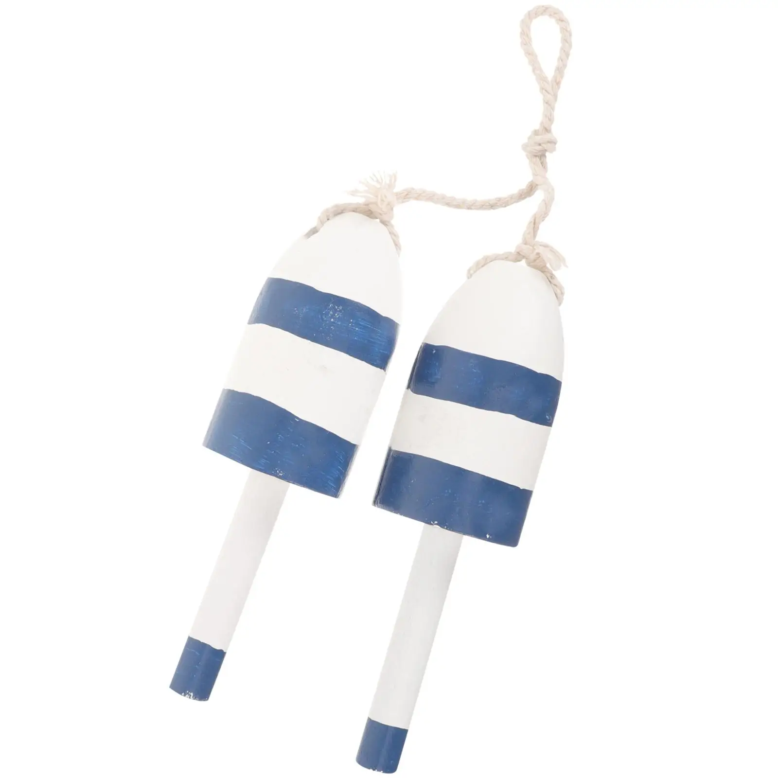 

2pcs Mediterranean Wooden Wall Float Retro Nautical Decor Seaside Hanging Ocean Buoy Home Coastal Style Room
