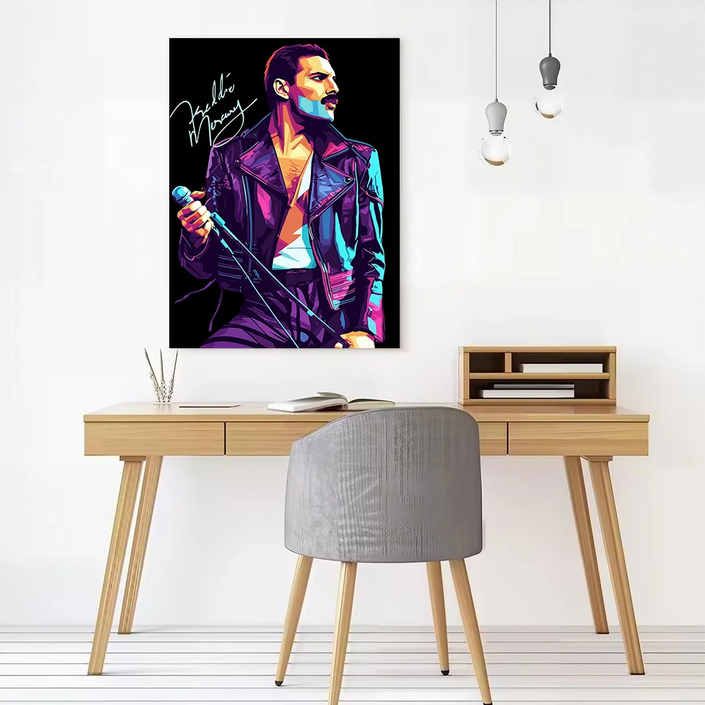 Freddie Mercury Canvas Wall Arts Poster Customizable Pictures Printing for Room Home Decor Luxury Decoration Art Print Bedroom