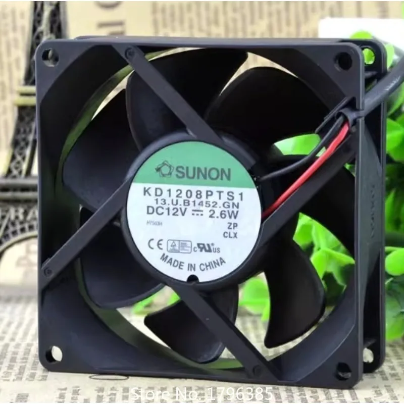 New Cooler Fan for SUNON KD1208PTS1 8025 12V 1.9W 2.6W Chassis Power Supply Cooling Fan 2-Wire 80 * 80 * 25mm
