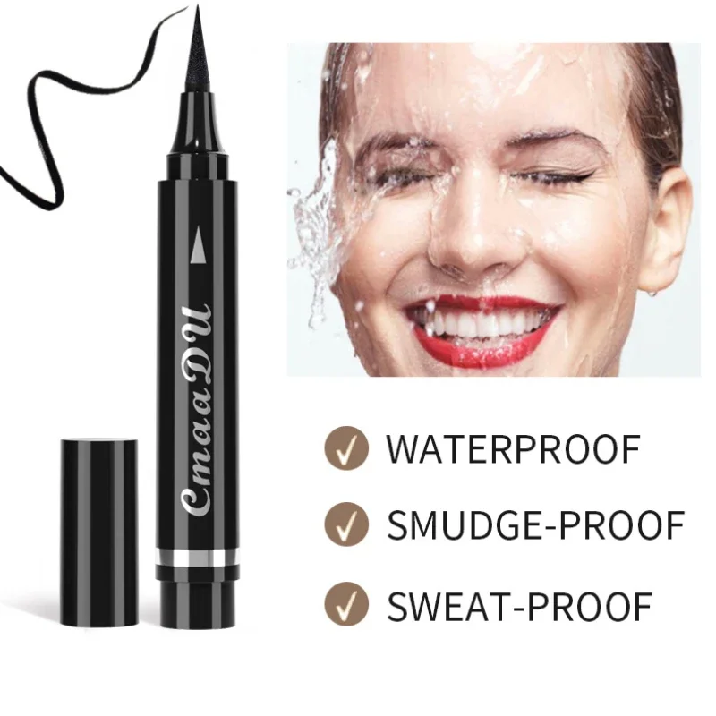 CmaaDU Point Black 24-Hour Waterproof Matte Liquid  Eyeliner Makeup Pearl Silky-Smooth Long-Wearing Precise Eyleliner Cosmetic