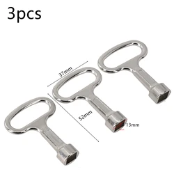 3pcs Square Key 3Pcs Square Key Water Tap 8mm Heating Vent Key Stainless Steel Lock Cabinet Door Lock Tongue Lock Lock Core