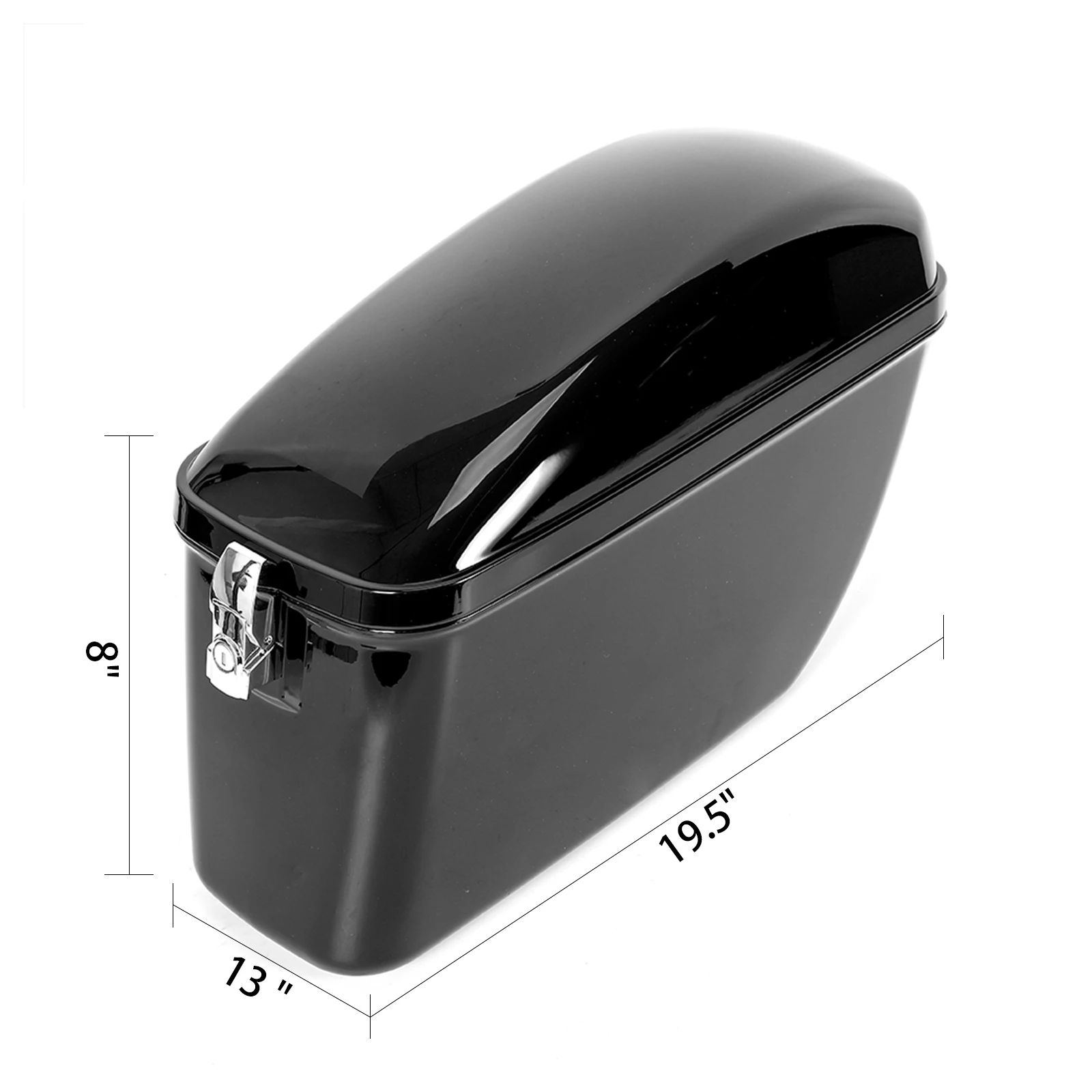 حقيبة سرج جذع دراجة نارية سوداء لامعة ABS ، أقواس تثبيت الأمتعة ، طراد كبير ، زوج واحد #6