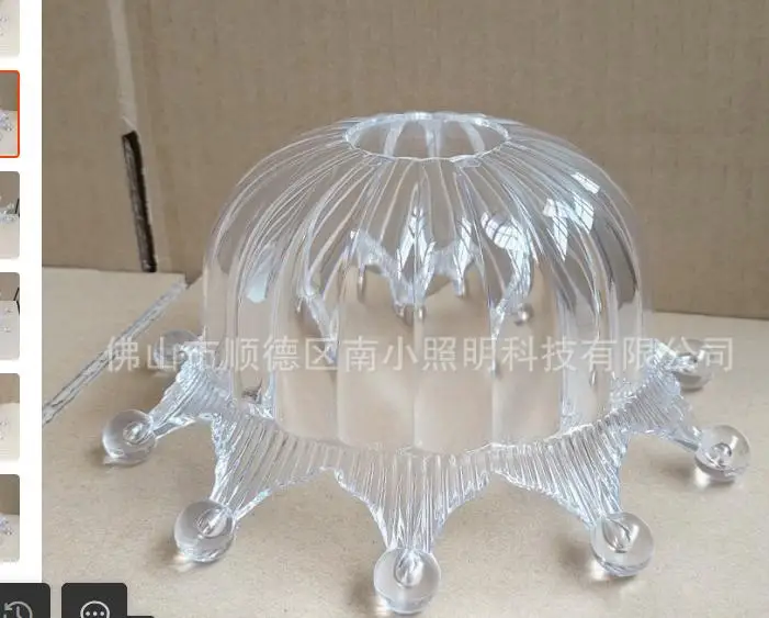 

Transparent Crown Shaped Lampshade For Bedside Ceiling Light E27 Socket Plastic Replacement Decorative Wall Sconce Light Cover