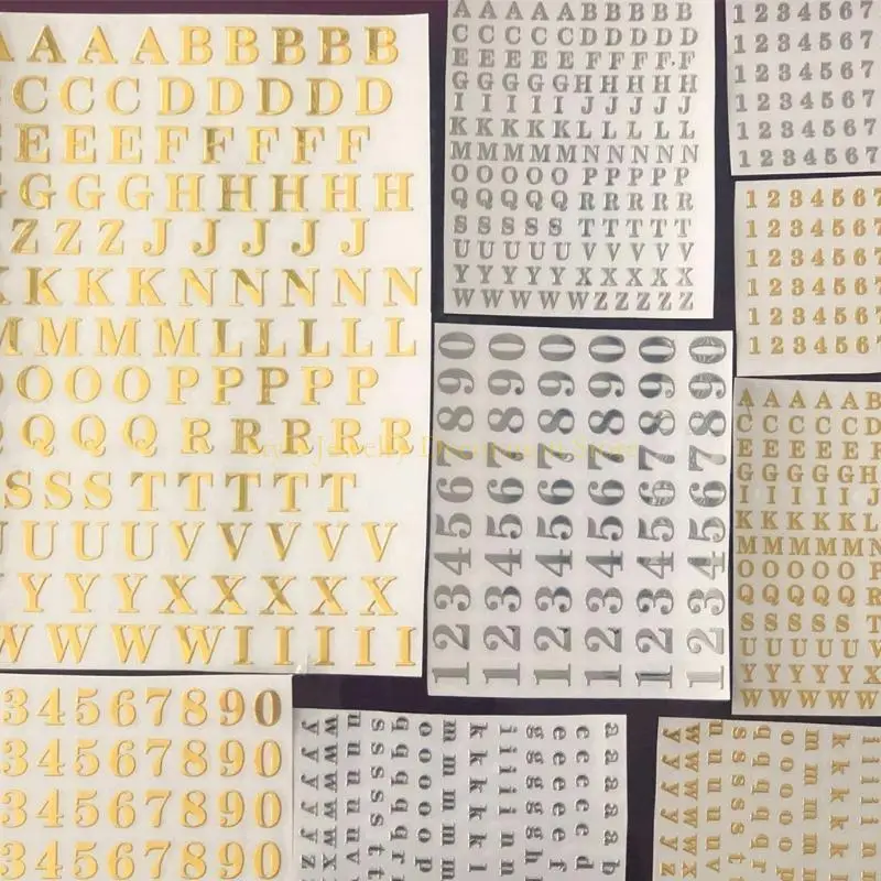 D46e 1 ورقة 4 مم 9 مم رقم الأبجدية رقم ملصق رسالة ديكور Diy الألبوم اليدوية كتاب اليدوية القصاصات ملصقات الهدايا لوازم الديكور