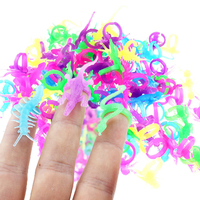 30pcs Novel Fluorescent Centipede Snake Insect Ring Night Toy Decor Pumpkin Halloween Party Gift Trick Treat Kid Gift Bag Filler