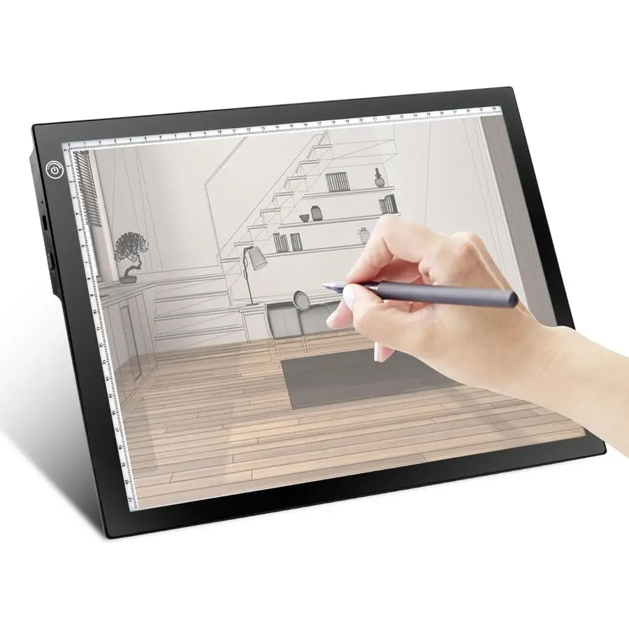 

Rechargeable Light Pad for Tracing, Battery Powered LED Ultra Thin Tracer Pad with Adjustable Brightness Portable Bright Board f