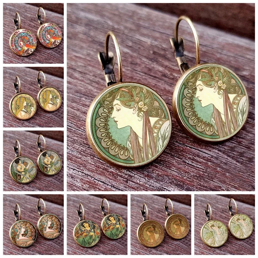 Новинка 2024, окрашенные серьги в дворцовом стиле, серьги в средневековом дворцовом стиле со стеклянным куполом, женские ретро серьги с французским ушком, подарок