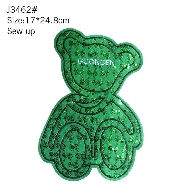 Fashion Towel Embroidery Ironing Cute Cartoon Animal Bear Dinosaur Cat Robot Little Monster DIY Cloth Patch Badge Casual Childre