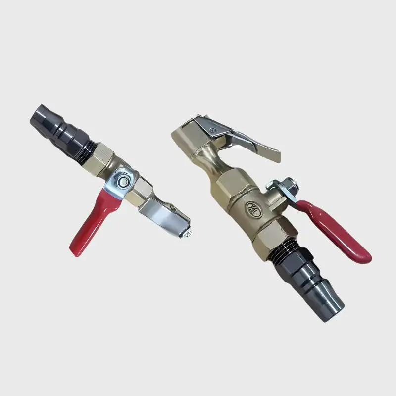 Boquilla de pistola de soplado de aire para inflado de neumáticos, Kit de accesorios de compresor de aire inflable Rápido de Metal