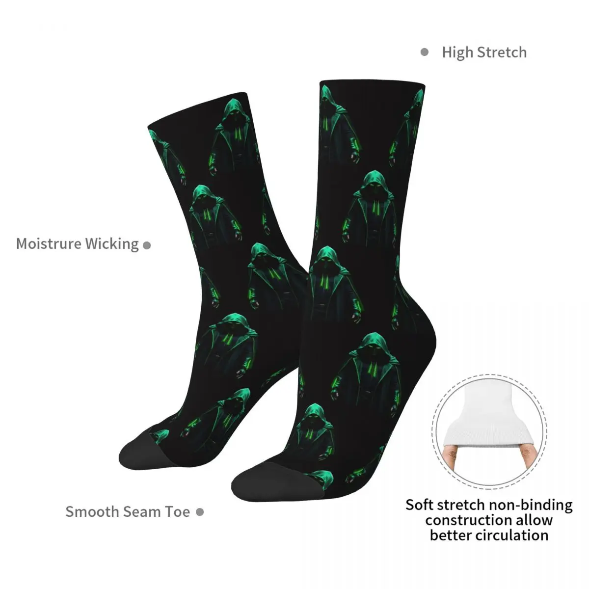 Assassin Socks Harajuku High Quality Stockings All Season Long Socks Accessories for Unisex Christmas Gifts