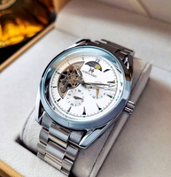 Luminous Waterproof Sun Moon Star Multi Functional Fully Automatic Mechanical Watch for Male Students Men's 2024 New Fashion