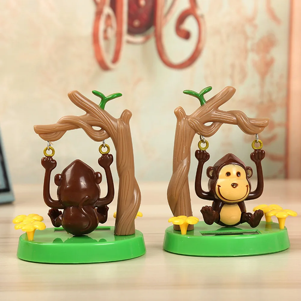 Macaco de dança solar brinquedo animado bobble macaco dançarino bonito animal ornamentos de mesa para decoração interior do carro