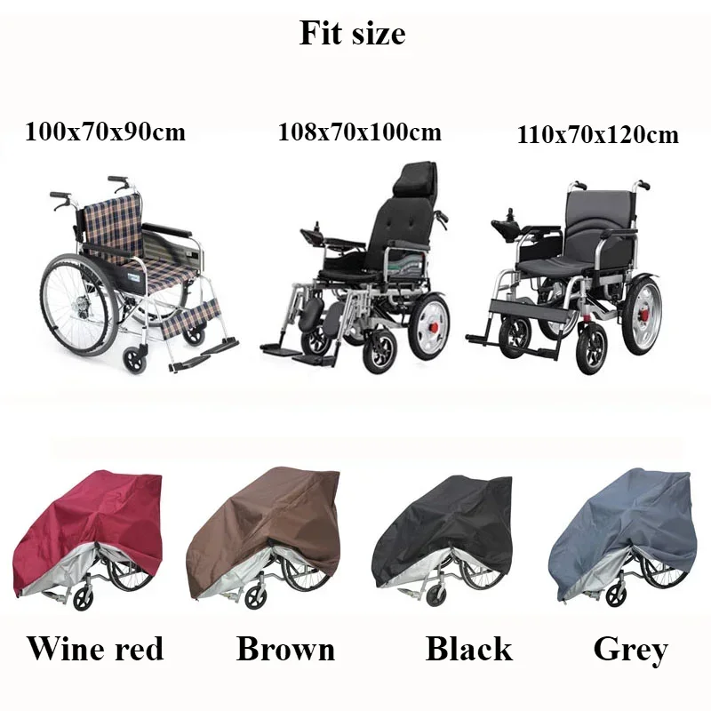 

108x70x100cm Elderly Mobility Scooter Electric Wheelchair Dust Cover Oxford Cloth Outdoor Waterproof Cover Sunscreen Cover
