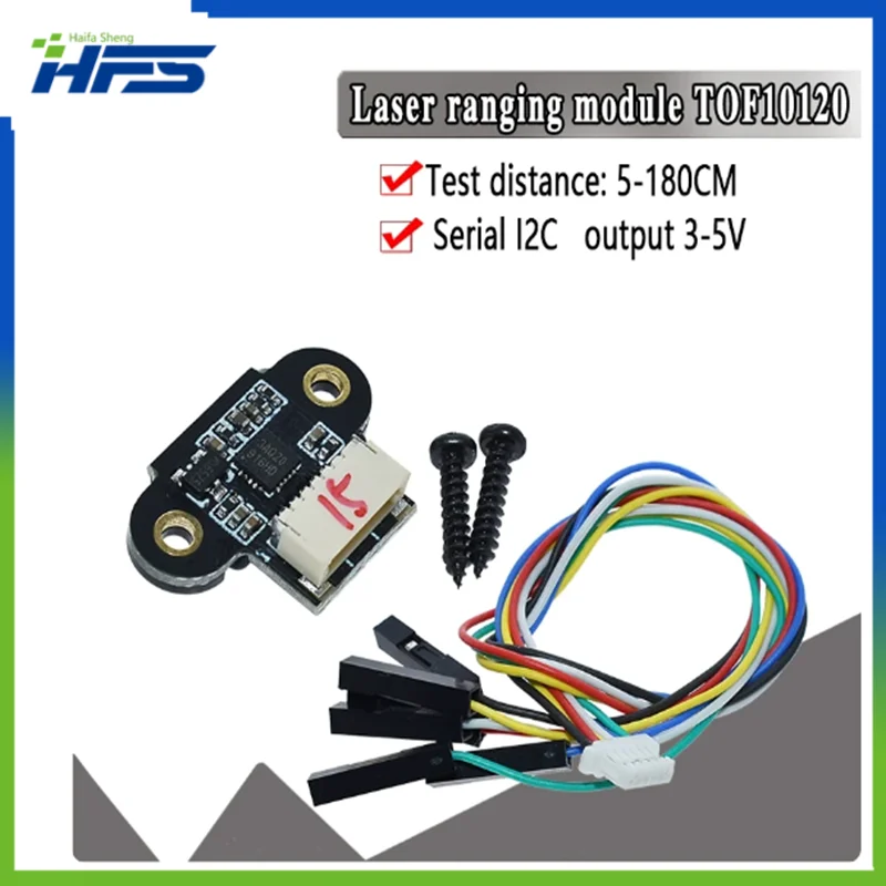 ToF10120 Laser Range Sensor Module 10-180cm Distance Sensor RS232 Interface Arduino TOF05140 UART I2C Output 3-5V