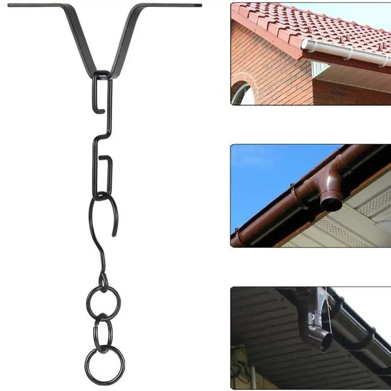 鉄の鎖のフックの交換、v字型のデザイン、縦樋用の排水アダプター、取り付けが簡単