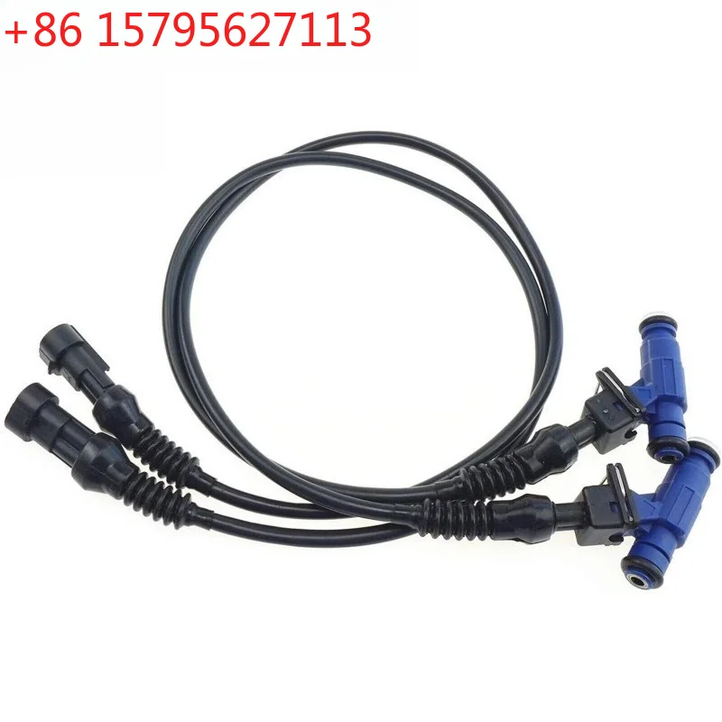 2pcs fuel 0280156208 injector A61M-1202863Fuel injector with pigtail wiring harness for Polaris RZR Sportsman Ranger EFI 700 800