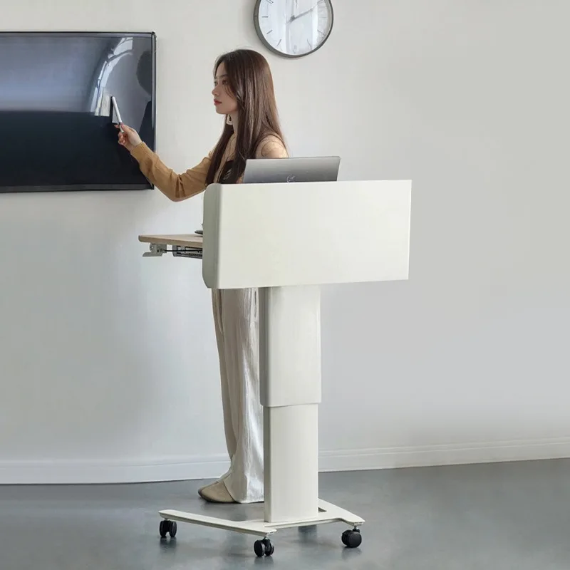 Conference desk Movable lectern Simple style training table Host shopping guide Welcome lift speaking table