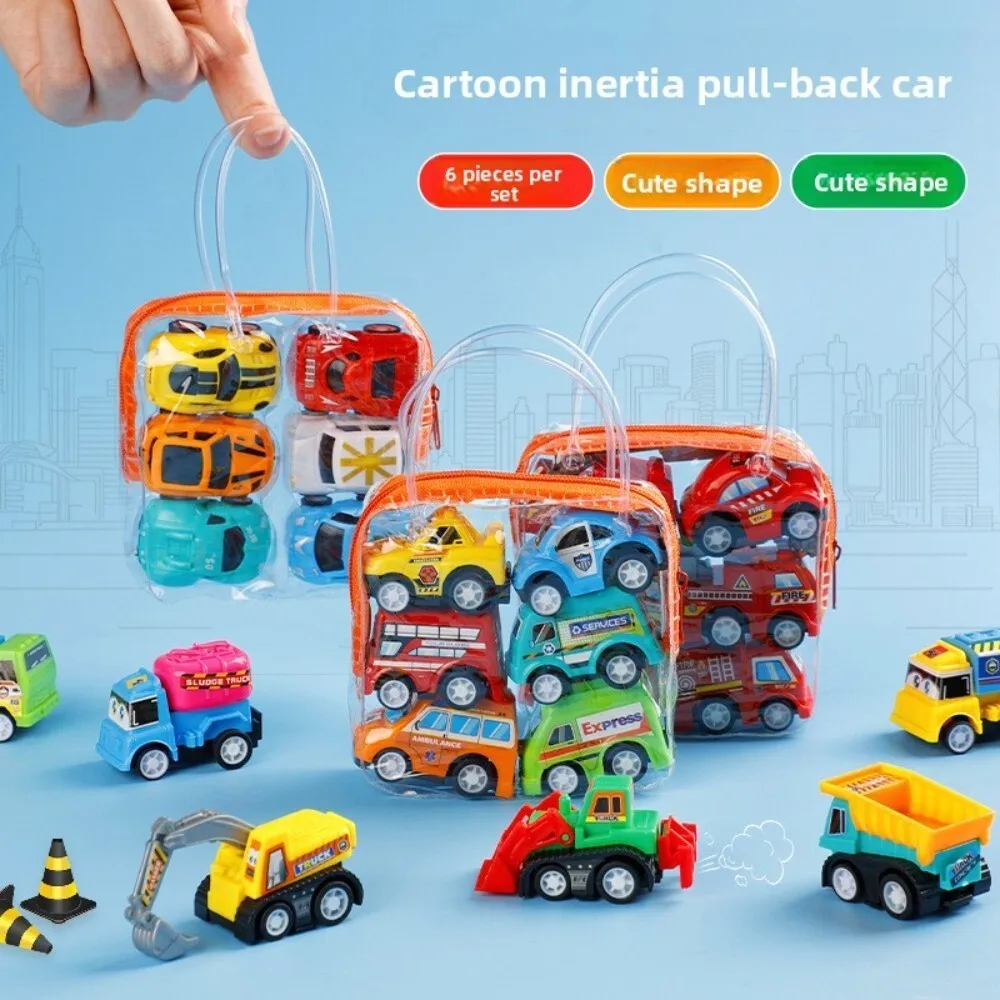 

Mini Pull Back Cars Set for Kids with Fire Truck and Excavator Inertia Powered Engineering Vehicles Toy for Boys and Babies 124