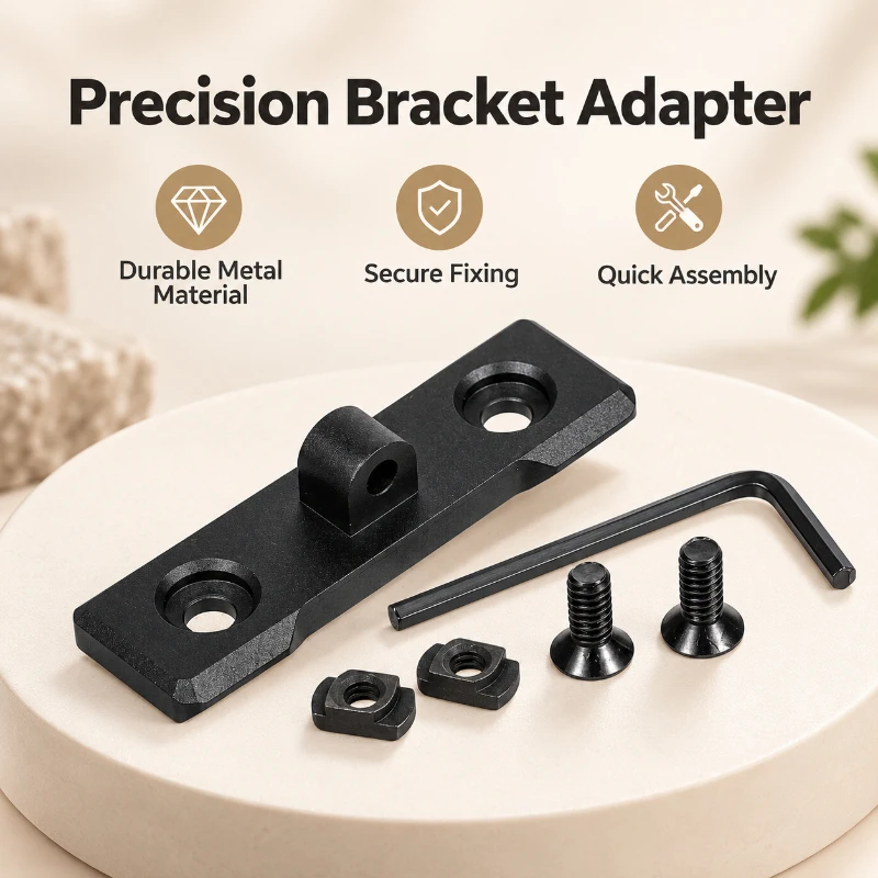 Anti-rust Aluminum Outdoor Mounting Plate Kit Multi-use Connection Base With Fasteners And Hex Wrench