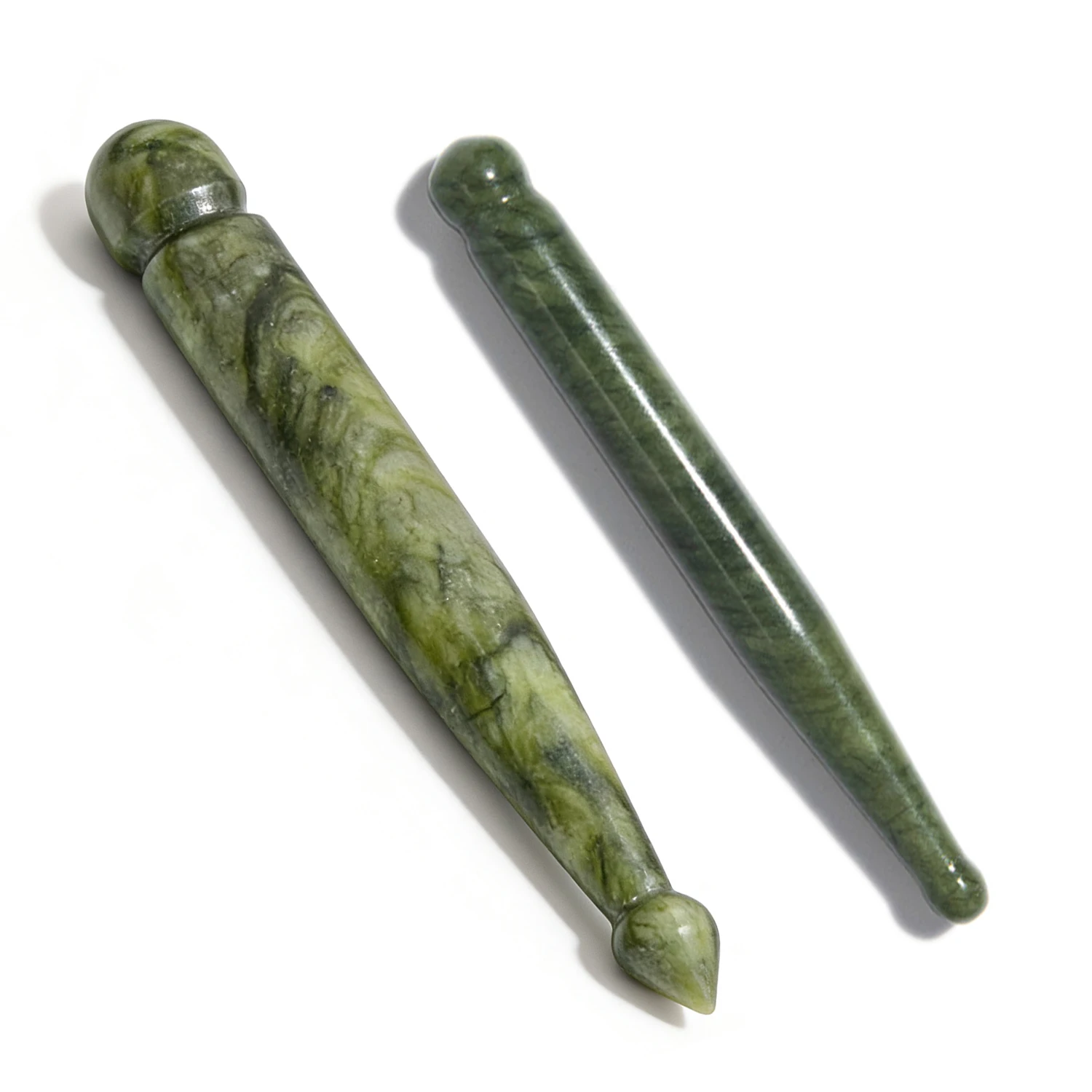 

Массажная палочка из натурального нефрита для глубокого массажа и точечного воздействия, скребок для меридианов, инструмент для расслабления лица и тела