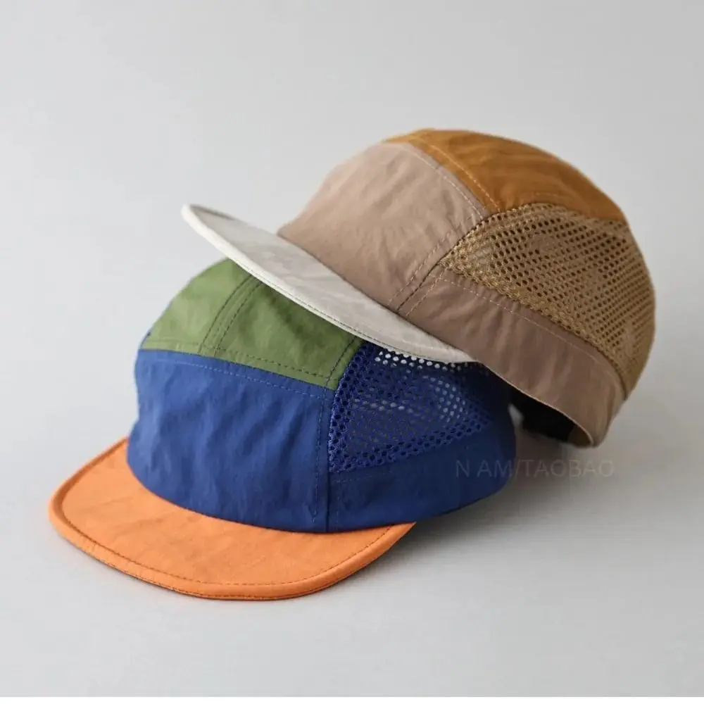 عارضة التجفيف السريع شبكة قبعة بيسبول الأشعة فوق البنفسجية حماية قابل للتعديل الشمس قناع قبعة تنفس سامسونج اللون الربط قبعة قبعة رياضية #2