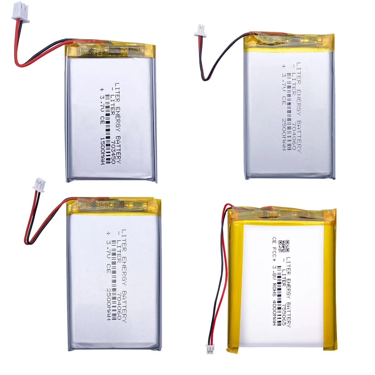 بطارية ليثيوم بوليمر 3.7 فولت لسوار ذكي ومسجل صوت ونظام تحديد المواقع والكمبيوتر اللوحي وأداة تدريب الحيوانات الأليفة