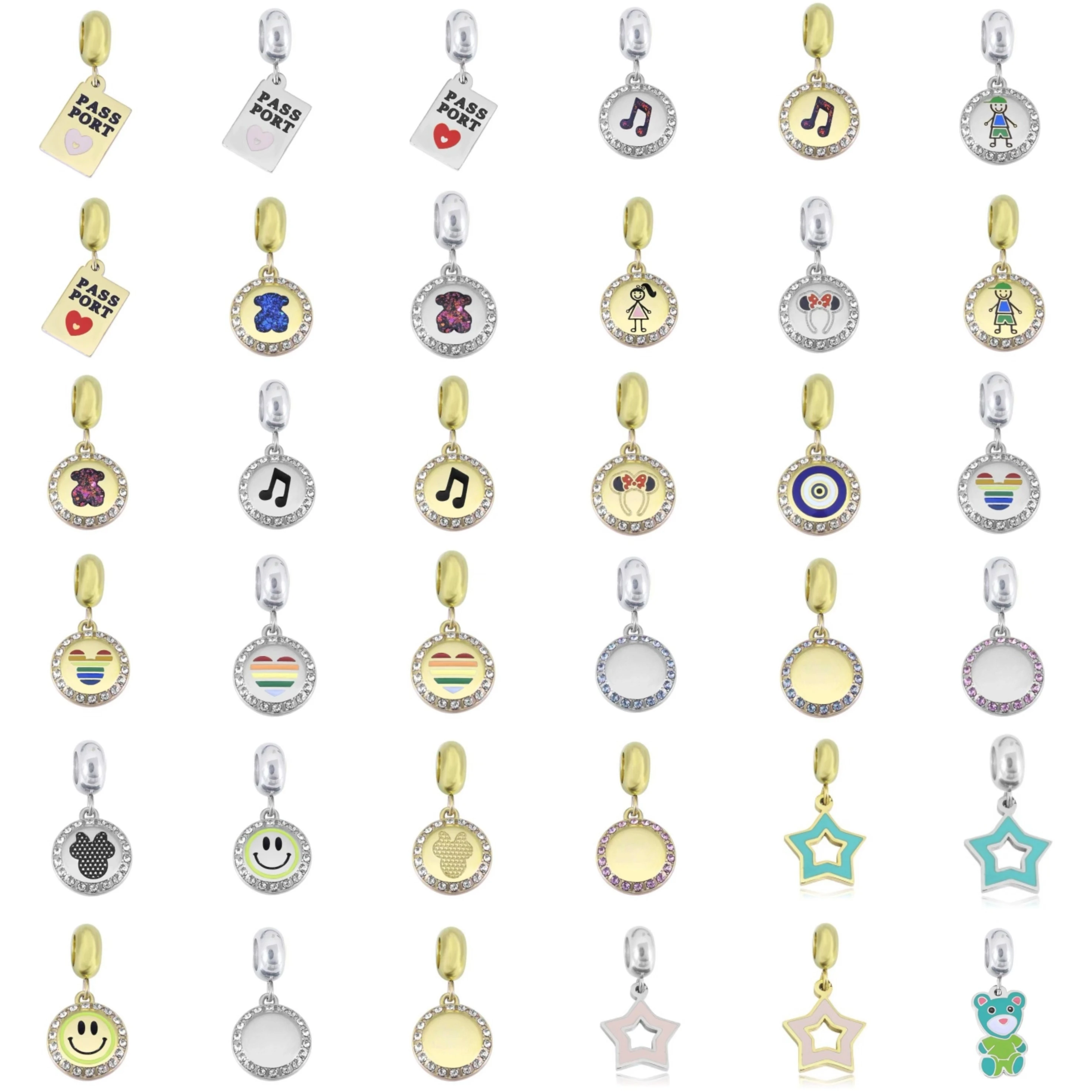 MHS.SUN هندسية تناسب الأصلي DIY قلادة أساور سحرية كلاسيكية الفولاذ المقاوم للصدأ اكسسوارات الإسورة مجوهرات للرجال النساء #5